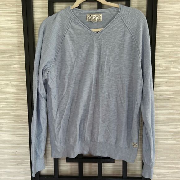 Lucky Brand light blue V-neck sweater lightweight Men’s L - Picture 1 of 5